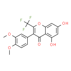 3-(3,4-Dimethoxyphenyl)-5,7-dihydroxy-2-(trifluoromethyl)-4H-chromen-4-one结构式