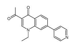 3-acetyl-1-ethyl-7-pyridin-4-ylquinolin-4-one Structure