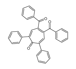 4,5-dibenzoyl-2,7-diphenylcyclohepta-2,4,6-trien-1-one结构式