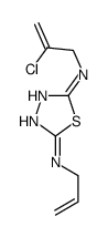 2-N-(2-chloroprop-2-enyl)-5-N-prop-2-enyl-1,3,4-thiadiazole-2,5-diamine结构式