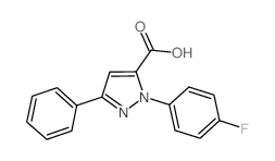 2-(4-氟苯基)-5-苯基-2H-吡唑-3-羧酸结构式