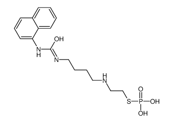 2-[4-(naphthalen-1-ylcarbamoylamino)butylamino]ethylsulfanylphosphonic acid Structure