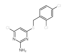 4-chloro-6-[(2,4-dichlorophenyl)methylsulfanyl]pyrimidin-2-amine Structure