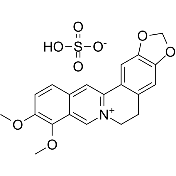 硫酸小檗碱； 硫酸氢黄连素结构式