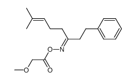1-phenyl-7-methyloct-6-en-3-one O-methoxyacetyloxime结构式