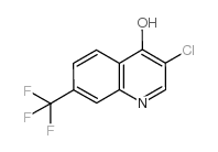 3-氯-7-三氟甲基喹啉-4-醇结构式