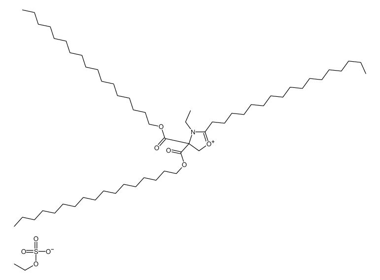 diheptadecyl 3-ethyl-2-heptadecyl-5H-1,3-oxazol-3-ium-4,4-dicarboxylate,ethyl sulfate Structure