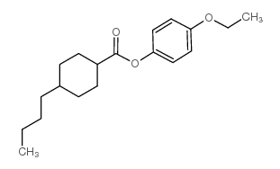 4-丁基环己烷基羧酸-4-乙氧基苯酯结构式