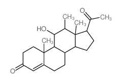 Pregn-4-ene-3,20-dione,11a-hydroxy-12a-methyl- (7CI,8CI)结构式