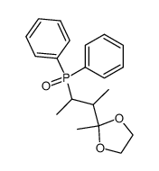 4-diphenylphosphinoyl-3-methylpentan-2-one ethylene acetal结构式