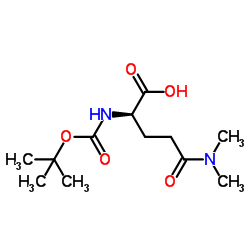 (R)-2-((叔丁氧羰基)氨基)-5-(二甲氨基)-5-氧代戊酸结构式