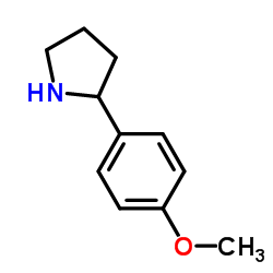 2-(4-甲氧苯基)吡咯烷结构式
