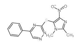 1,2,4-Triazine,3-[(1,2-dimethyl-4-nitro-1H-imidazol-5-yl)thio]-5-phenyl-结构式