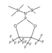 2-Bis(trimethylsilyl)amino-4,4,5,5-tetrakis(trifluormethyl)-1,3,2λ3-dioxaphospholan Structure