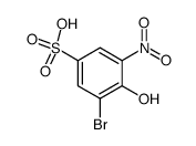 3-bromo-4-hydroxy-5-nitro-benzenesulfonic acid结构式