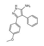 5-(4-methoxyphenyl)-4-phenyl-1H-pyrazol-3-amine结构式