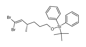 (S)-tert-butyl((6,6-dibromo-4-methylhex-5-en-1-yl)oxy)diphenylsilane结构式