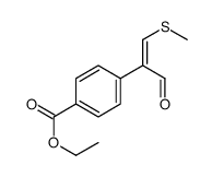 ethyl 4-(1-methylsulfanyl-3-oxoprop-1-en-2-yl)benzoate结构式