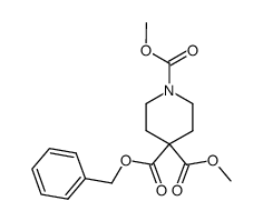 4-benzyl 1,4-dimethyl piperidine-1,4,4-tricarboxylate Structure