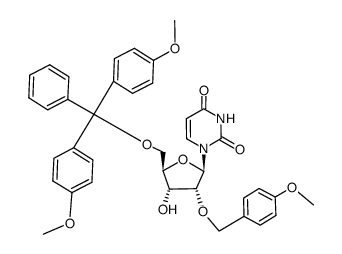 5'-O-dimethoxytrityl-2'-O-(4-methoxybenzyl)uridine结构式