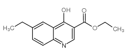 6-乙基-4-羟基喹啉-3-羧酸乙酯结构式