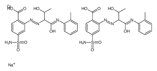 sodium,chromium,2-[[3-hydroxy-1-(2-methylanilino)-1-oxobutan-2-yl]diazenyl]-4-sulfamoylbenzoic acid结构式