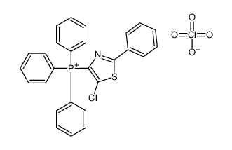 (5-chloro-2-phenyl-1,3-thiazol-4-yl)-triphenylphosphanium,perchlorate结构式