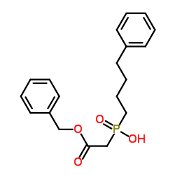 苄基羟基(4-苯基丁基)膦基乙酸酯结构式