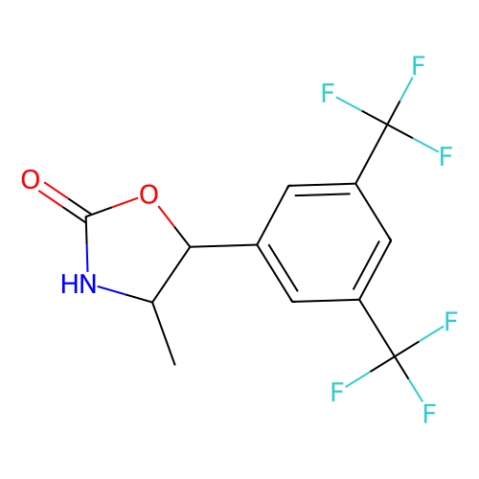 (4S,5S)-5-[3,5-bis(trifluoromethyl)phenyl]-4-methyl-1,3-oxazolidin-2-one结构式