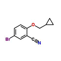 5-Bromo-2-(cyclopropylmethoxy)benzonitrile Structure