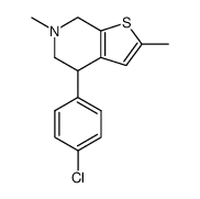 2,6-dimethyl-4-(p-chlorophenyl)-4,5,6,7-tetrahydro-thieno[2,3-c]pyridine Structure