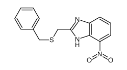 2-(benzylsulfanylmethyl)-4-nitro-1H-benzimidazole结构式