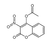 (3-nitro-2-oxochromen-4-yl) acetate结构式