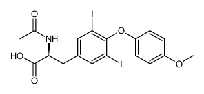 Alanine, N-acetyl-3-[3,5-diiodo-4-(p-methoxyphenoxy)phenyl]-, L Structure