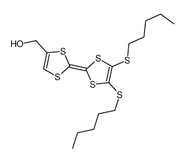 [2-[4,5-bis(pentylsulfanyl)-1,3-dithiol-2-ylidene]-1,3-dithiol-4-yl]methanol结构式