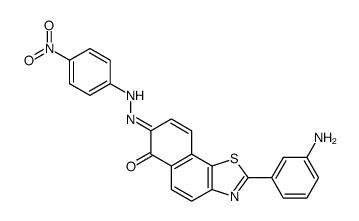 2-(3-aminophenyl)-7-[(4-nitrophenyl)hydrazinylidene]benzo[g][1,3]benzothiazol-6-one Structure