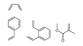 2-甲基丙烯酸甲酯与1,3-丁二烯、二乙烯基苯和乙烯基苯的聚合物结构式