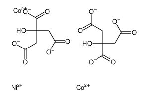 dicobalt(2+) nickel(2+) bis[2-hydroxypropane-1,2,3-tricarboxylate] Structure