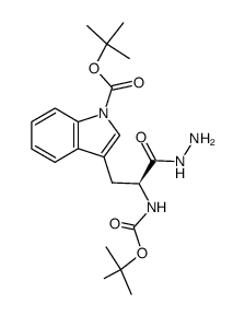 Boc-Trp(Nin-Boc)-NHNH2 Structure
