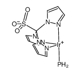[Ir(phosphine)(tris(pyrazolyl)methane sulfonate)] Structure