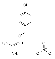 (4-chlorophenyl)methoxy-(diaminomethylidene)azanium,nitrate Structure