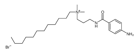 3-[(4-aminobenzoyl)amino]propyl-dodecyl-dimethyl-azanium bromide Structure