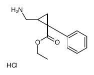 (2-ethoxycarbonyl-2-phenylcyclopropyl)methylazanium,chloride Structure