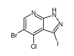 5-BROMO-4-CHLORO-3-IODO-1H-PYRAZOLO[3,4-B]PYRIDINE Structure