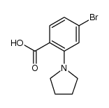 2-(1-吡咯烷基)-4-溴苯甲酸结构式