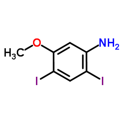 2,4-二碘-5-甲氧基苯胺结构式