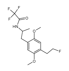 (+/-)-1-[2,5-Dimethoxy-4-(2-fluoroethyl)phenyl]-2-trifluoroacetamidopropane Structure