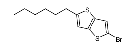 2-bromo-5-hexylthieno[3,2-b]thiophene结构式