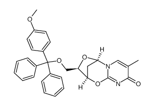 (1R,9R,10R)-10-[[(4-methoxyphenyl)diphenyl]methoxymethyl]-4-methyl-8,11-dioxa-2,6-diazatricyclo[7.2.1.02,7]dodeca-3,6-dien-5-one结构式