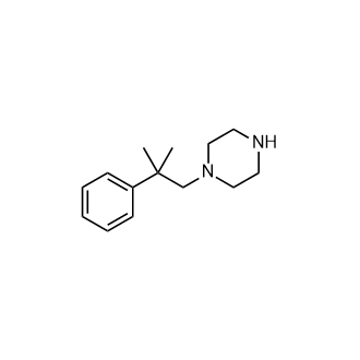 1-(2-甲基-2-苯基丙基)哌嗪结构式